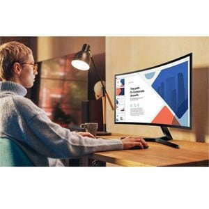 Samsung Essential S3 S27D366GAU 27 Zoll Class Full HD Gekrümmter Bildschirm LED-Monitor - 16:9 Format - Schwarz - 68,6 cm 