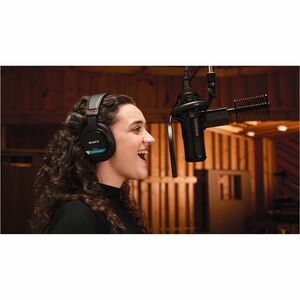 Sony MDR-M1 Wired Over-the-ear, Over-the-head Binaural Stereo Headphone - Black - Circumaural - 50 Ohm - 5 Hz to 80 kHz - 
