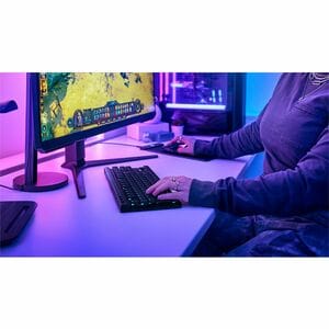 Logitech G G515 LIGHTSPEED TKL 游戏键盘 - 有线/无线 连接 - A 型 USB 接口 - RGB LED - 黑 - 蓝牙 - 87 Key(s) - Windows 10, Mac OS X 12.0 Mon