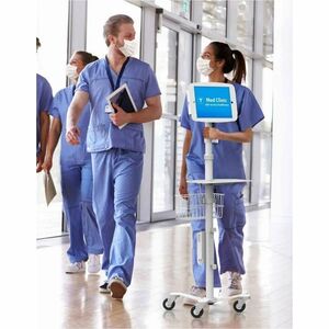 Compulocks Rise Freedom Medical Trolley - 4 Casters - Metal - 1498.6 mm Height - White