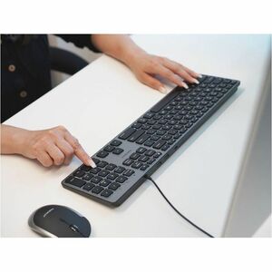 Macally Backlit Keyboard for Mac with (Dual USB Connectors A & C) - Cable Connectivity - USB Type A, USB Type C Interface 