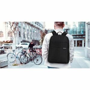 Kensington Simply Portable Lite Carrying Case (Backpack) for 35.6 cm (14") to 40.6 cm (16") Notebook - Black - Water Resis