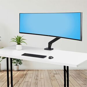 StarTech.com Mounting Arm for Monitor, Curved Screen Display, Display - Black - Landscape/Portrait - Height Adjustable - 1