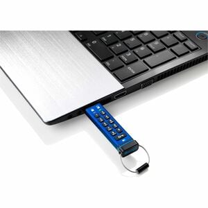Lecteur flash iStorage datAshur PRO - 4 Go - Bleu - 256-bit AES - 169 Mo/s Read Speed - 135 Mo/s Write Speed
