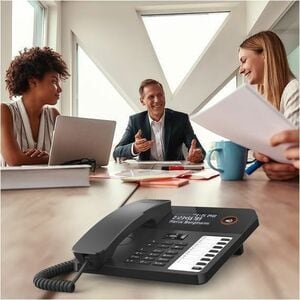 Gigaset DESK 600 Standard-Telefon - Wandmontierbar, Desktop - Schwarz - Freisprecheinrichtung - Hörhilfen-kompatibel