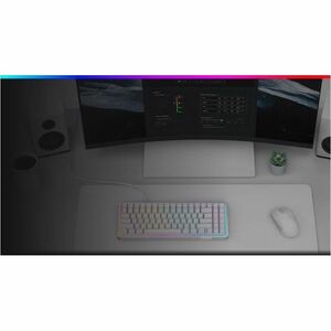 NZXT Function Elite MiniTKL KB-101NW-US Gaming Keyboard - Cable Connectivity - USB Interface - RGB LED - English (US) - Ma