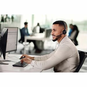 Jabra Engage 40 Wired Over-the-head, On-ear Stereo Headset - Black - Microsoft Teams Certification - Binaural - Supra-aura