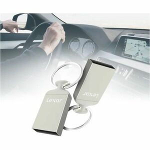 Lexar JumpDrive 64 GB USB 2.0 Flash Drive - Silver - 2 Year Warranty
