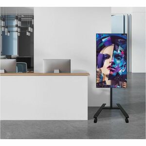 B-Tech Momentum BT7504 Display Cart - 25 kg Capacity - 4 Casters - 779 mm Width x 624 mm Depth x 1634 mm Height - Black - 