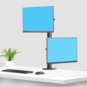 StarTech.com Desk Mount for Monitor, Curved Screen Display - Black - Landscape/Portrait - TAA Compliant - Height Adjustabl