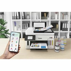 Canon GX6120 Wired & Wireless MegaTank Inkjet Multifunction Printer - Color - Copier/Printer/Scanner - 1200 x 600 dpi Prin