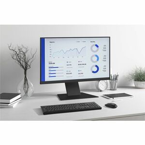 Kensington KB270 EQ Rechargeable AI keyboard with Copilot Key - Wireless Connectivity - Bluetooth/RF - 5 - 2.40 GHz - USB 