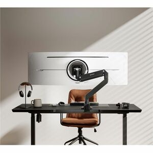 Soporte de aluminio con pistón de gas y puertos USB para un monitor de 17" a 57" - Altura ajustable - 1 Pantalla(s) admiti