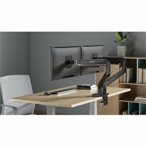 Manhattan Brazo de Montaje para Soporte de Sobremesa, Pantalla curva, Monitor, Pantalla, TV - Negro - Horizontal/Vertical 