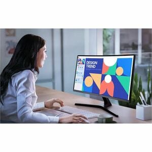 Moniteur LED Samsung Essential S3 S27D390GAU 27" Class Full HD Écran incurvé - 16:9 - Noir - 68,6 cm (27") Viewable - Vert