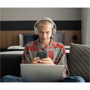 Belkin SoundForm Surround Wired/Wireless On-ear, Over-the-head, Over-the-ear Stereo Headset - Blue - Binaural - Ear-cup - 