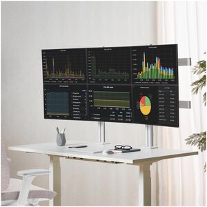 StarTech.com Desk Mount for Display Screen, Monitor - White - Landscape/Portrait - Height Adjustable - 6 Display(s) Suppor