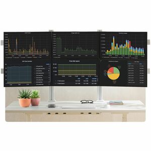 StarTech.com 6 Fach Monitorhalterung mit Querstange, Monitore bis 32 Zoll & 8kg, Zwei Pfosten Bildschirmhalterung/Monitora