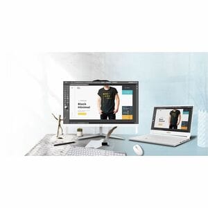 Modern AM242P 1M AIO Black - 23.8in Non-Touch - Core 5 120U - 16GB RAM - 1TB SSD - WiFi6 - Webcam - Height Adjustable - Wi