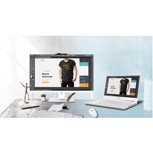 Modern AM272P 12M AIO Black - 27in Non-Touch - i5-1235U - 16GB RAM - 1TB SSD - WiFi6 - Webcam - Height Adjustable - Wired 