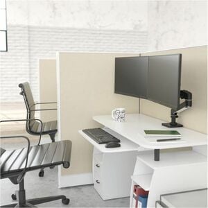 Braccio di montaggio Ergotron per Monitor, Display - Nero - Regolabile in altezza - 2 Schermo/i supportato/i - 68,6 cm (27