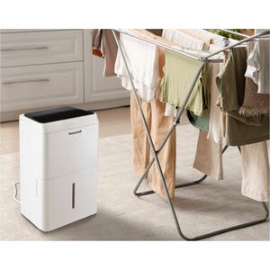 Honeywell TPFIT25AWK 25 Pint Smart Portable Dehumidifier with Alexa Voice Control, White - 1.24 gal Tank - 1500 Sq. ft. - 