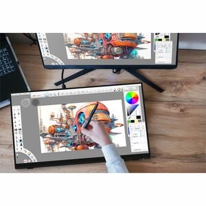 Hannspree HT240CUA 24" Class LED Touchscreen Monitor - 16:9 - 6 ms - 60.5 cm (23.8") Viewable - Projected Capacitive - 10 