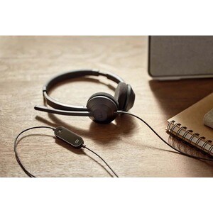 Cisco 322 Wired On-ear Stereo Headset - Carbon Black - Binaural - Supra-aural - 32 Ohm - 50 Hz to 18 kHz - 230 cm Cable - 