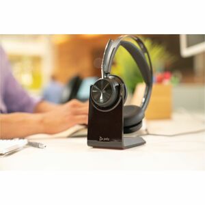 Poly Voyager Focus 2 Com fios/sem fios Headset Estéreo Fone de ouvido - Preto - Microsoft Teams Certification - Google Ass