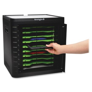 Kensington Universal Charge/Sync Tablet Cabinet - 43 cm Height x 40 cm Width x 35 cm Depth - Black