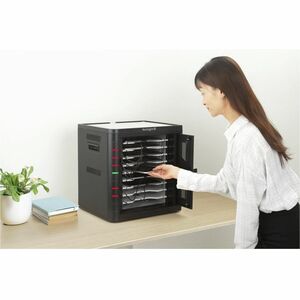 Kensington Charging Cabinet - For Storage, Enclosure - Fast Charging, Lockable, Adjustable Shelf, Locking Mechanism, Tampe