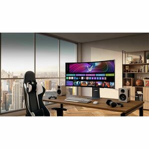LG UltraGear 45GX90SA-B 45 Zoll Class UW-QHD Gekrümmter Bildschirm Gaming-OLED-Monitor - 21:9 Format - Schwarz - 113 cm (4