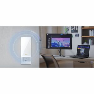 Asus RP-BE58 Dual Band Wi-Fi 7 IEEE 802.11 a/b/g/n/ac/ax/be 3.52 Gbit/s Wireless Range Extender - 2.40 GHz, 5 GHz - 2 x In