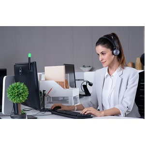 Yealink WH62 Wireless Over-the-head Mono Headset - Monaural - 16000 cm - DECT - 32 Ohm - 20 Hz to 10 kHz - Micro USB