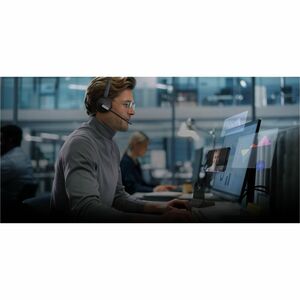 Yealink WH64 Wireless Over-the-head, On-ear Stereo Headset - Black - Microsoft Teams Certification - Binaural - Supra-aura