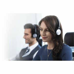 Yealink YHS36 Wired Over-the-head Mono Headset - Black, Silver - Monaural - 32 Ohm - 20 Hz to 20 kHz - Noise Canceling - RJ-9