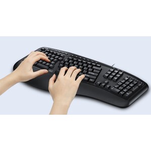 Adesso TruForm AKB-150UB Keyboard - Full-size - Cable Connectivity - USB Interface - English (US) - Membrane Keyswitch - 1