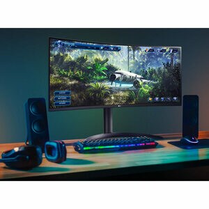 LG Ultrawide 34WP75C-B 34" Class WQHD Curved Screen LCD Monitor - 21:9 - Matte Black, Glossy Black - 34" Viewable - Vertic