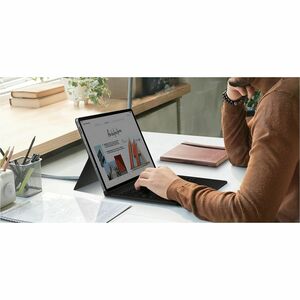 Housse/Clavier Samsung Book Cover - Porte-livres Style Samsung Galaxy Tab S10 FE+ Tablette - Noir - 202,5 mm Hauteur x 301