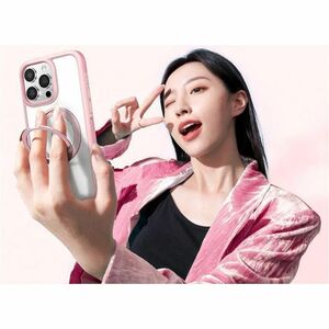 TORRAS Ostand R Fusion Hülle für Apple iPhone 16 Pro Smartphone - Rosa - Fingerabdruckresistent, Staubfest, Rutschfest, St