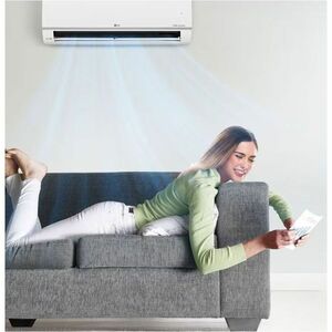 Aire acondicionado de pared LG DUALCOOL VM182H9 con Motor inversor digital - Blanco, Negro - Refrigerador, Calentador - 18