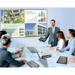 Epson EB-W56S Short Throw 3LCD Projector - 16:10 - Ceiling Mountable, Desktop, Portable - White - Front, Ceiling - 1080p -