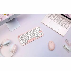 Asus Marshmallow KW100-RC-CP Keyboard - Wireless Connectivity - Rose Clay - Scissors Keyswitch - Bluetooth - 5 - 10 m (393