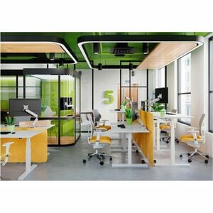 Vogel's MOMO 2237 Mounting Arm for Monitor, Display Screen - White - Height Adjustable - 2 Display(s) Supported - 25.4 cm 