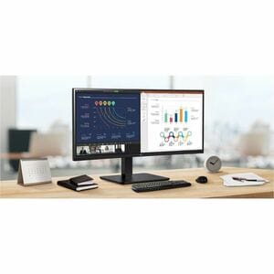 LG 34BA85QE-B 34" (86.4 cm) Class Webcam UWQHD Curved Screen LED Monitor - 21:9 - Textured Black - 34" (86.4 cm) Viewable 