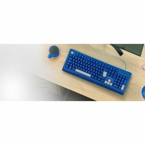 Teclado Slim Getttch 8m Pulsaciones Usb Con Reposamanos Azu