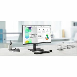 Monitor LCD LG 27BA75QB-B 685,8 mm (27") Class QHD - 16:9 - Nero - 68,6 cm (27") Viewable - Tecnologia In-plane Switching 
