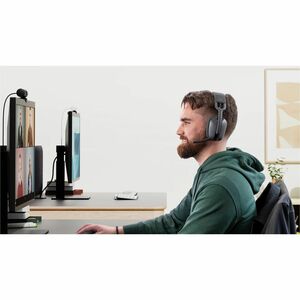 Logitech Zone Vibe Wireless Over-the-head, Over-the-ear Stereo Headset - Graphite - Microsoft Teams Certification - Binaur