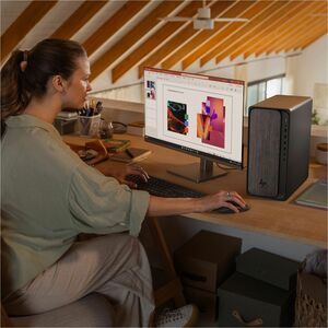 HP OmniDesk M02-0014nb PC. Processor frequency: 4.2 GHz, Processor family: AMD Ryzen™ 7, Processor model: 8700G. Internal 