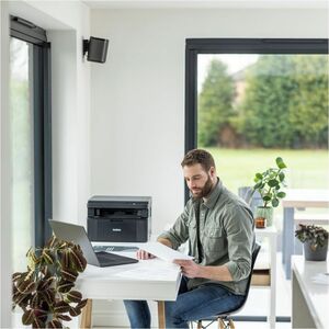 Brother DCP-L1640W Wired & Wireless Laser Multifunction Printer - Monochrome - Black - Copier/Printer/Scanner - 20 ppm Mon